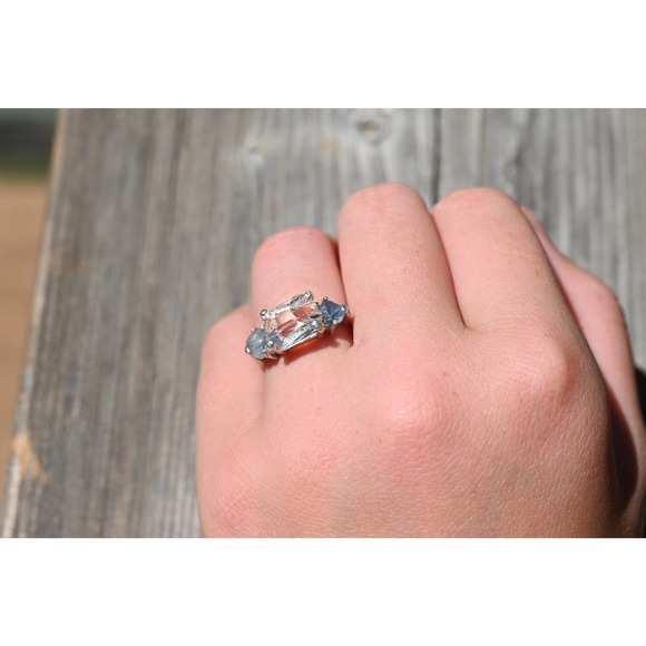 Montana sapphire ring, alternative engagement rings size 3 4 5 6 7 8 9 1… - Picture 4 of 8